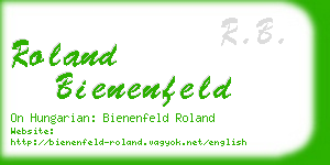 roland bienenfeld business card